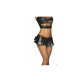 Jupette double fronce Wet  Black 